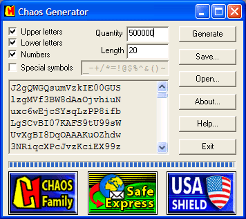CHAOS Generator - The best tool to create passwords.